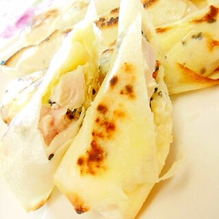 揚げない❤鶏胸肉と林檎のマヨ・チーズ春巻き❤